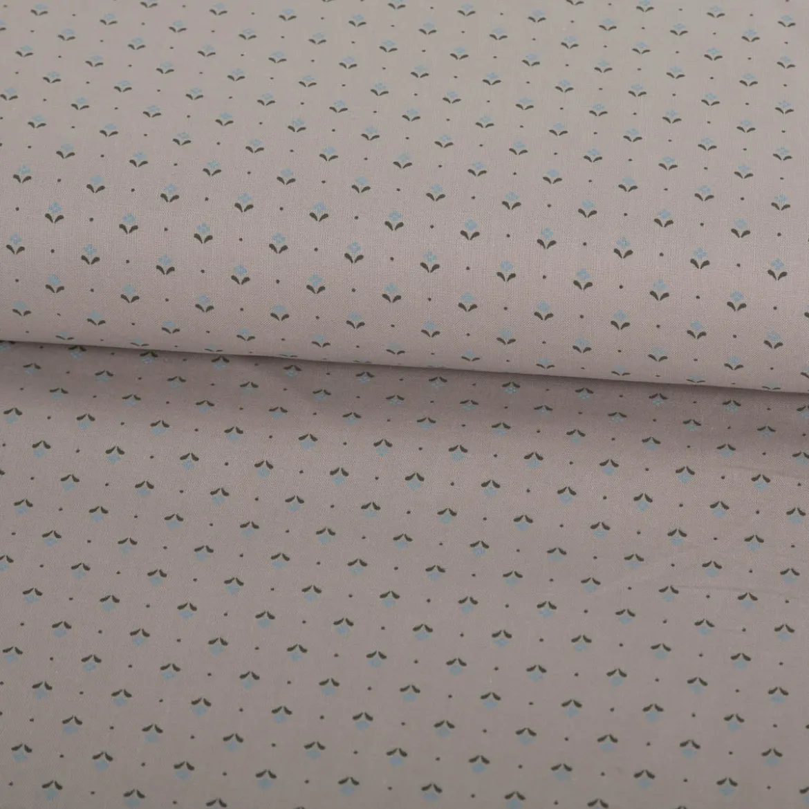 Baumwollstoff Trachtenstoffe Trachten Mini Blumen Punkte taupe grün blau 1,5m Breite