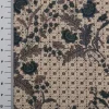 Baumwollstoff Trachtenstoffe Trachten Blumen Blätter beige petrol 1,40m Breite