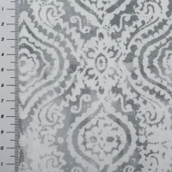 Baumwollstoff Trachtenstoffe Trachten Ornament Barock weiß grau 1,45m Breite