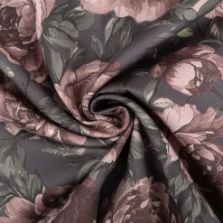 Baumwollstoff Trachtenstoff Classic Rosen dunkelblau altrosa feinfädig und seidig glatt 1,40m Breite
