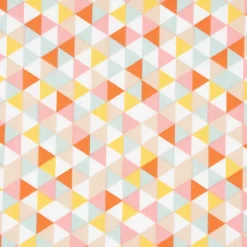 Baumwollstoff TRIMIA Geometrie Dreiecke weiß bunt 1,5m Breite