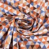 Baumwollstoff Trimia Geometrie Dreiecke weiß blau bunt 1,5m Breite