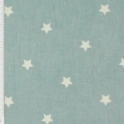 Baumwollstoff Twinkle Sterne graublau weiß Stoff Gardinenstoff Dekostoff