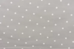 Baumwollstoff Twinkle Sterne grau weiß Stoff Gardinenstoff Dekostoff