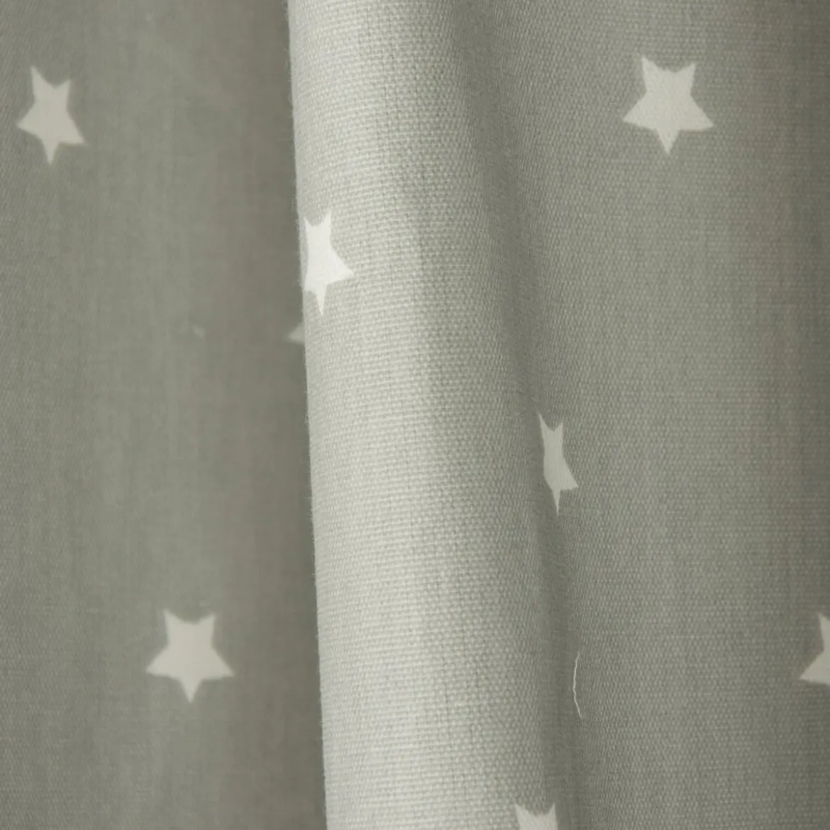 Baumwollstoff Twinkle Sterne grau weiß Stoff Gardinenstoff Dekostoff