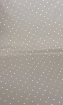 Baumwollstoff Twinkle Sterne grau weiß Stoff Gardinenstoff Dekostoff