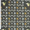 Baumwollstoff Vogel Sträucher schwarz bunt 1,6m Breite