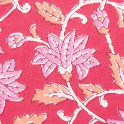 Baumwollstoff Voile Blumenranken pink 1,45m Breite