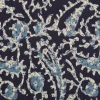 Baumwollstoff Voile Sommerdruck Paisley abstrakt Indigioblau 1,40m Breite