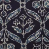 Baumwollstoff Voile Sommerdruck Blumen Ornamente Indigioblau 1,40m Breite
