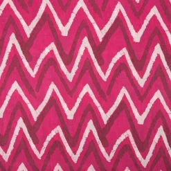 Baumwollstoff Voile Sommerdruck ZickZack Pink 1,40m Breite
