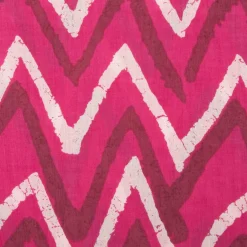Baumwollstoff Voile Sommerdruck ZickZack Pink 1,40m Breite