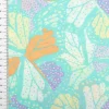 Baumwollstoff Voile Sommerprint türkis gelb llila orange 1,40m Breite