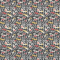 Baumwollstoff Wall Rechtecke schwarz rot gelb 1,40m Breite