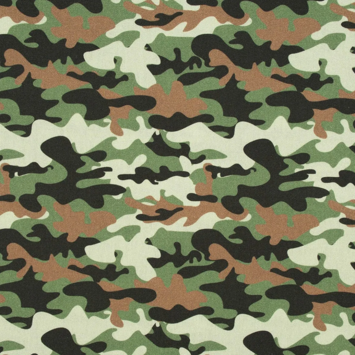 Baumwollstoff Webware Camouflage grün 1,47m Breite
