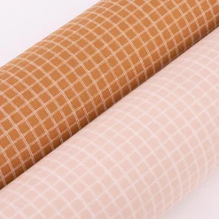 Baumwollstoff Webware Jules Gitter Karo rosa weiß 1,47m Breite