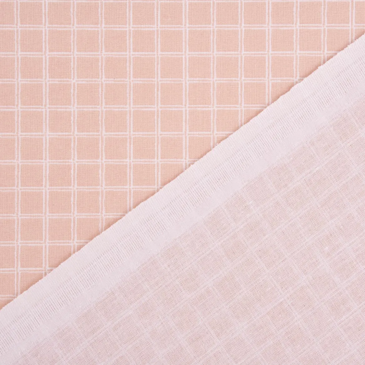 Baumwollstoff Webware Jules Gitter Karo rosa weiß 1,47m Breite