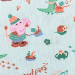 Baumwollstoff Webware Peppa Wutz Schorsch Dino mint bunt 1,4m Breite