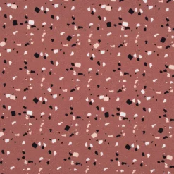 Baumwollstoff Webware Terrazzo terracotta 1,47m Breite