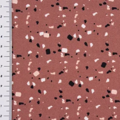 Baumwollstoff Webware Terrazzo terracotta 1,47m Breite