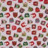 Baumwollstoff Weihnachten Weihnachtspullover grau bunt 1,40m Breite