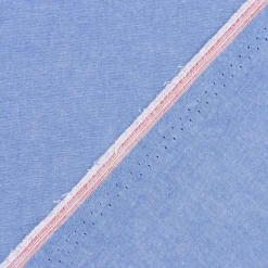 Baumwollstoff Yarn Dyed Popeline einfarbig sky blau himmelblau meliert 1,44m Breite