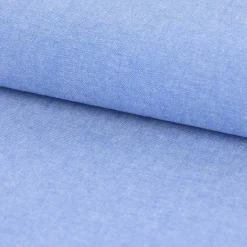 Baumwollstoff Yarn Dyed Popeline einfarbig sky blau himmelblau meliert 1,44m Breite