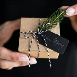 Bäckergarn Geschenk Garn zweifarbig schwarz weiß 50m
