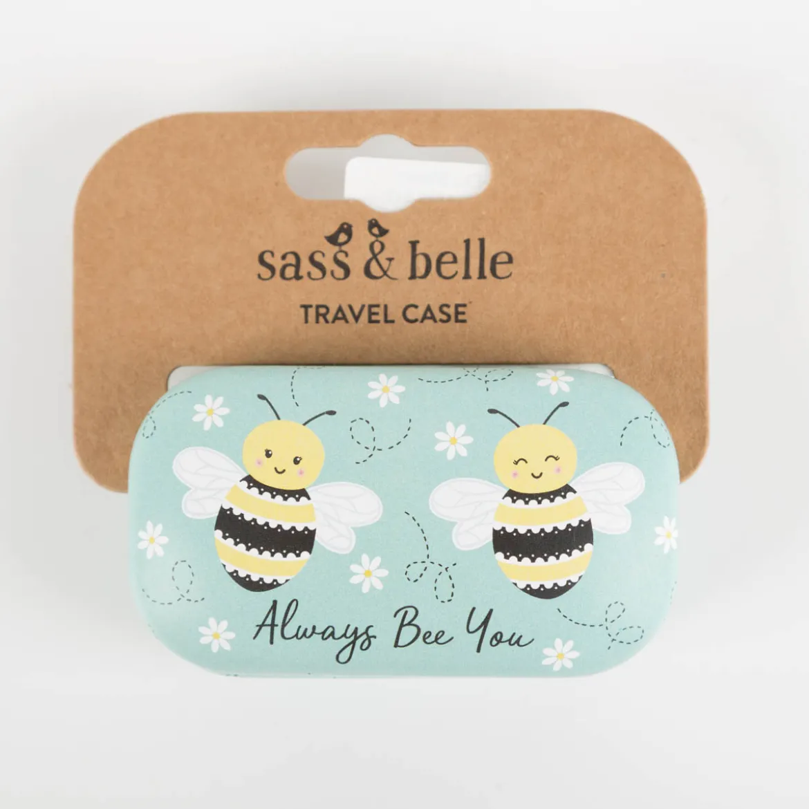 Bee Mini Travel Case Mini-Etui Bienen mintgrün von Sass & Belle ca. 16x6,5x2,5cm