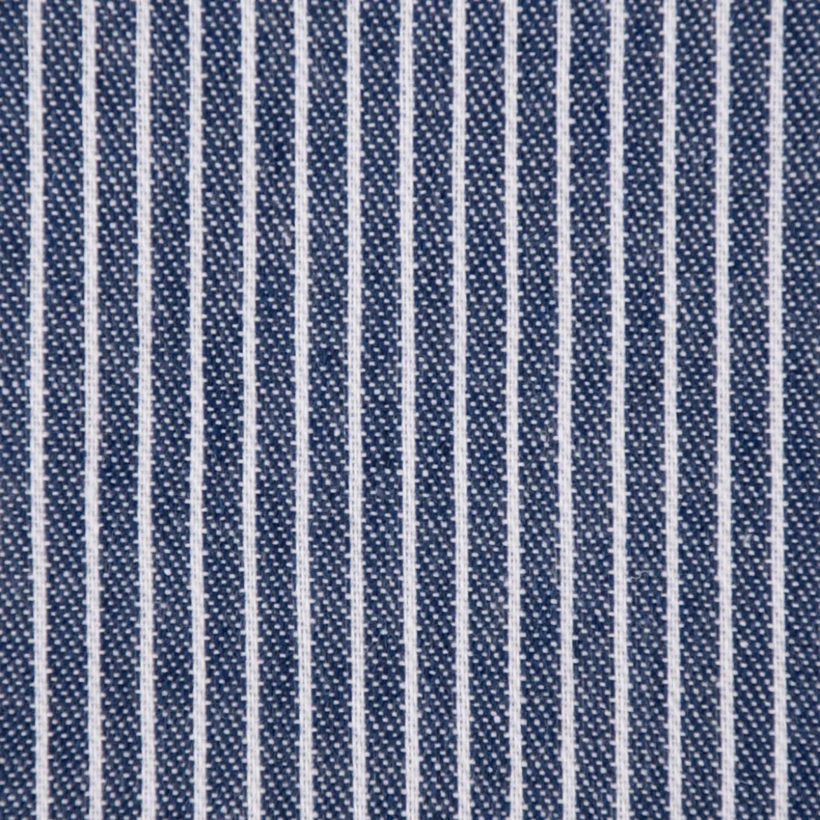 Bekleidungsstoff Baumwoll-Mischung leichte Webware Rayus Streifen marineblau weiß 1,45m breit