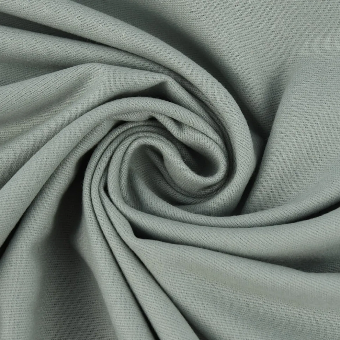 Bekleidungsstoff Baumwollstoff Flanell dünn uni mint 1,42m Breite