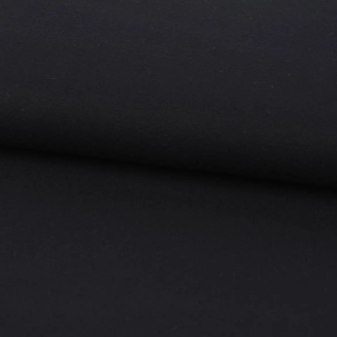 Bekleidungsstoff Baumwollstoff Flanell dünn uni schwarz 1,42m Breite