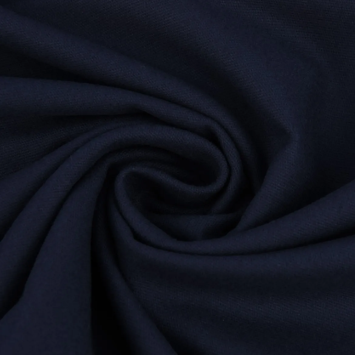 Bekleidungsstoff Baumwollstoff Flanell dünn uni dunkelblau 1,42m Breite