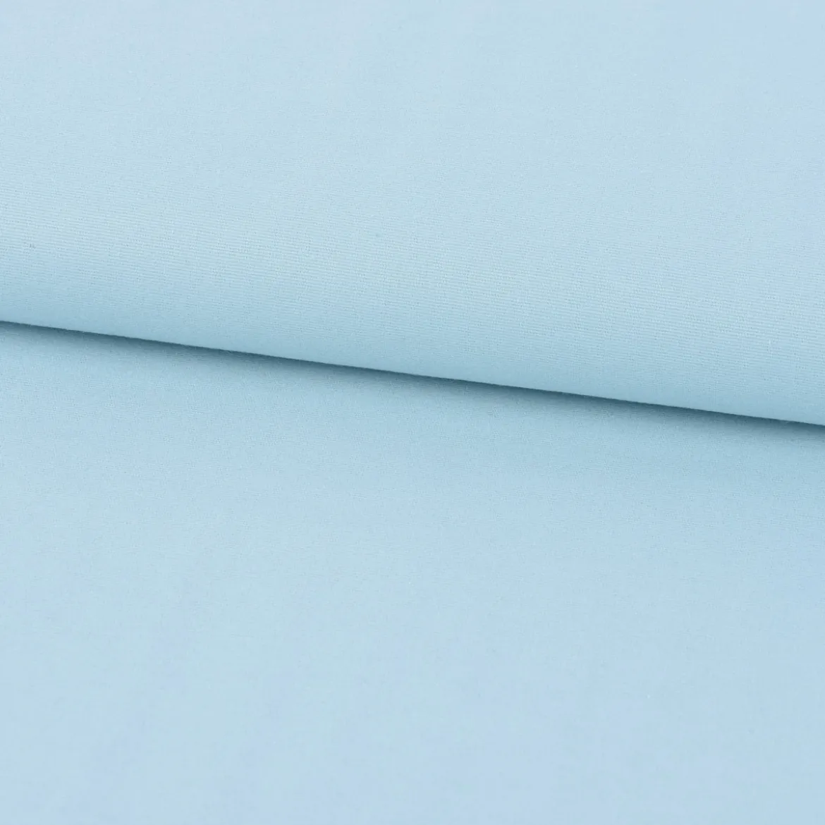 Bekleidungsstoff Baumwollstoff Flanell dünn uni hellblau 1,42m Breite