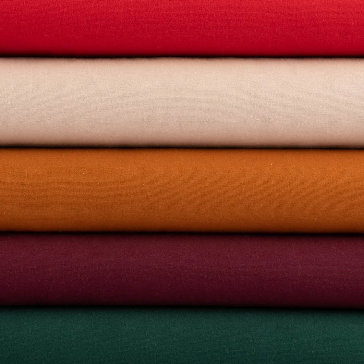Bekleidungsstoff Baumwollstoff Flanell dünn uni cognacbraun 1,42m Breite