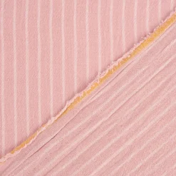 Bekleidungsstoff Baumwollstoff leichte Webware Tisla Streifen rosa weiß 1,45m breit