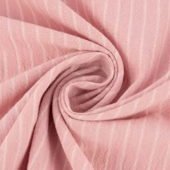 Bekleidungsstoff Baumwollstoff leichte Webware Tisla Streifen rosa weiß 1,45m breit