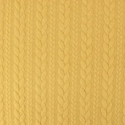 Bekleidungsstoff Cably Zopfmuster einfarbig safrangelb 1,5m Breite