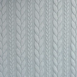Bekleidungsstoff Cably Zopfmuster einfarbig eisblau 1,5m Breite