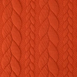 Bekleidungsstoff Cably Zopfmuster einfarbig dunkelorange 1,5m Breite