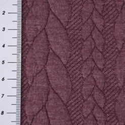 Bekleidungsstoff Cably Zopfmuster einfarbig lila 1,5m Breite