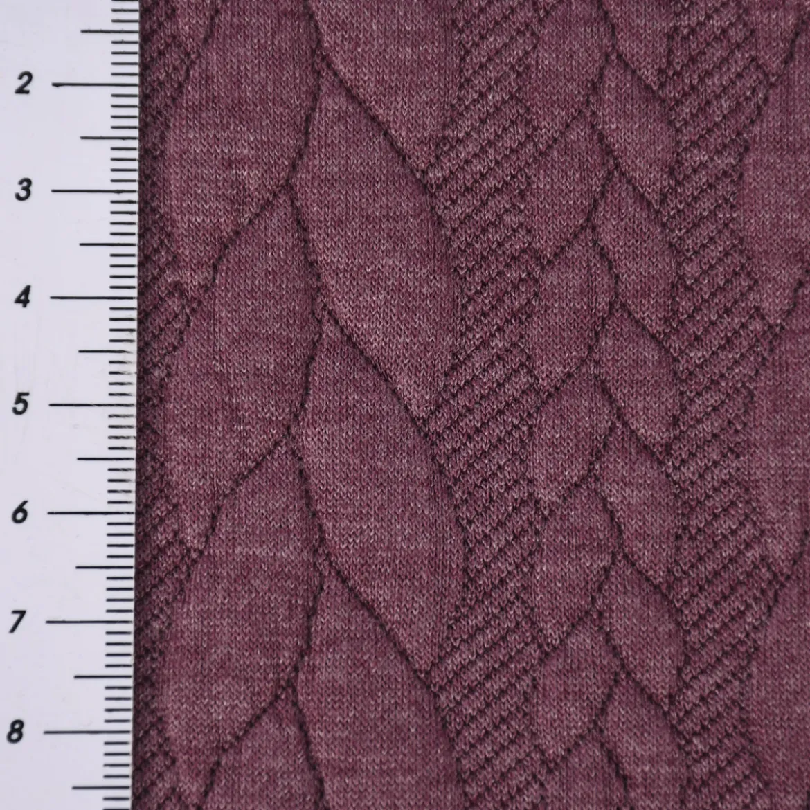 Bekleidungsstoff Cably Zopfmuster einfarbig lila 1,5m Breite