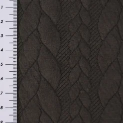 Bekleidungsstoff Cably Zopfmuster einfarbig dunkelbraun 1,5m Breite