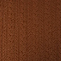 Bekleidungsstoff Cably Zopfmuster einfarbig rostbraun 1,5m Breite