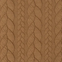 Bekleidungsstoff Cably Zopfmuster Strickstoff Meterware einfarbig camel 1,5m Breite