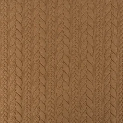Bekleidungsstoff Cably Zopfmuster Strickstoff Meterware einfarbig camel 1,5m Breite