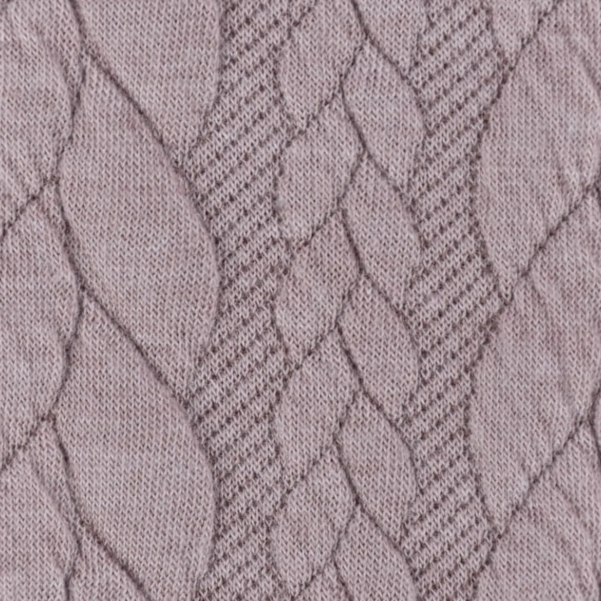 Bekleidungsstoff Cably Zopfmuster Strickstoff Meterware einfarbig rosa 1,5m Breite