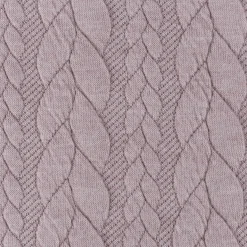 Bekleidungsstoff Cably Zopfmuster Strickstoff Meterware einfarbig rosa 1,5m Breite
