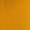 Bekleidungsstoff Cably Zopfmuster Strickstoff Meterware einfarbig senfgelb 1,50m Breite