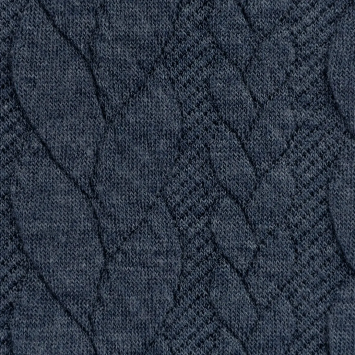 Bekleidungsstoff Cably Zopfmuster Strickstoff Meterware einfarbig anthrazit 1,50m Breite